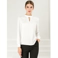 thumbnail image 4 of AllegK Dde San Patricio profesional Blusas de gade manlarcon cuello alto elegante pamujer blanco L, 4 of 6
