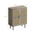 thumbnail image 5 of Safe-Handle 4-Doors Rattan Mesh Storage Cabinet with 5+ Shelves for Entryway, 5 of 6