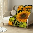 thumbnail image 2 of MDO  Mother's Day Flower Soft Throw Blanket Bright Yellow Warm Lightweight Blankets Sunflower Gifts for Women Small Travel Plush Blanket for Bed Sofa Living Room Decor 40x50inch, 2 of 6