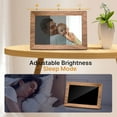 thumbnail image 6 of TEMASH Smart Digital Picture Frame WiFi, 10.1 inch Wood Grain Plastic Electronic Photo Frame 32GB Storage Support TF Card IPS Touchscreen, Auto-Rotate Share Photos Wishes, Best Gift, 6 of 12