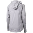 thumbnail image 3 of Women's Cutter & Buck Gray Nebraska Huskers Adapt Eco Knit Hybrid Recycled Full-Zip Hoodie, 3 of 3