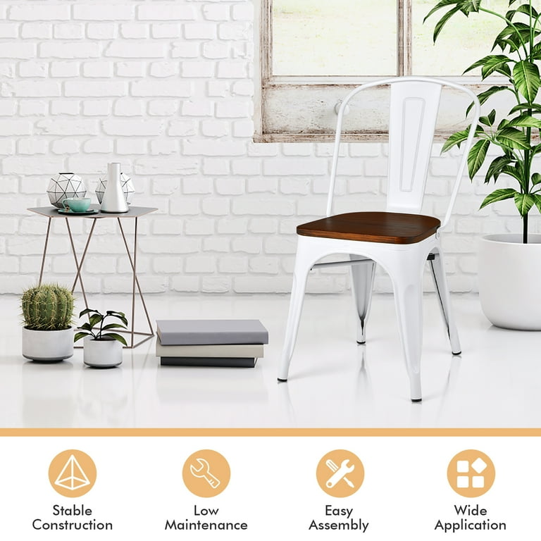Tolix style metal chairs deals