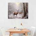 thumbnail image 2 of ARISTURING  Winter Landscape Canvas Print Wall Art - Mystic Forest Mountain Landscape with Deer Nature Wilderness Poster, Modern Art Rustic Scenic for Living Room, Bedroom, Office, 2 of 4