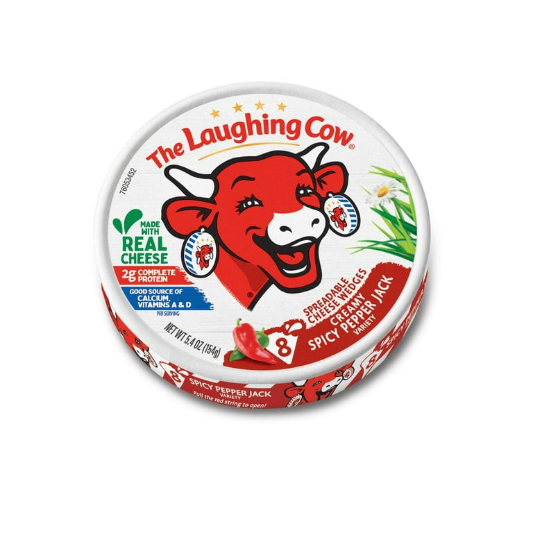 The Laughing Cow Spicy Pepper Jack Spreadable Cheese Wedge 6oz