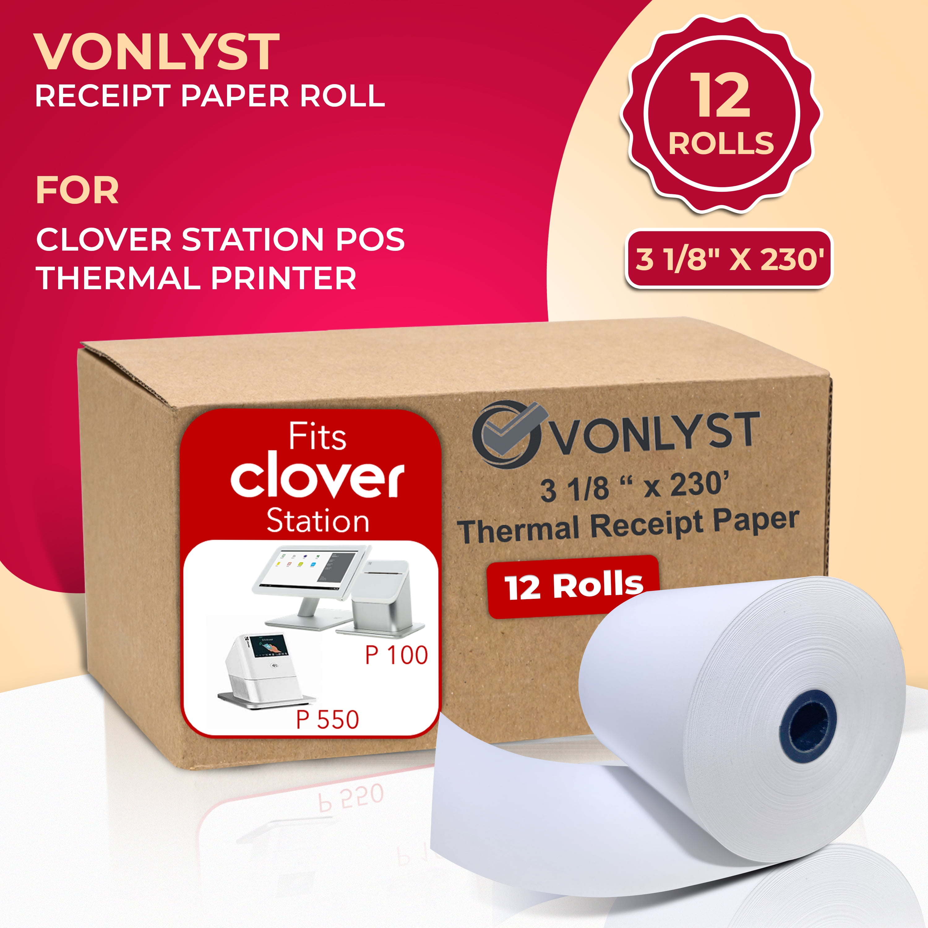 50 Rolls 57x38 mm Thermal Rolls Exclusive Offer Credit Card Receipt Paper Rolls 