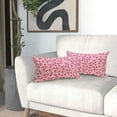 thumbnail image 6 of Daisy Floral Block Print Lumbar Pillow Covers 12X20 Inch Hot Pink Beige Flowers Decorative Pillow Cases Set of 2 Farmhouse Home Decor Vintage Rustic Cute Throw Pillows for Sofa Couch Outdoor, 6 of 6