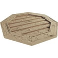 thumbnail image 5 of Ekena Millwork 27"W x 27"H Timberthane Hand Hewn Octagonal Faux Wood Non-Functional Gable Vent, Primed Tan, 5 of 5