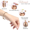 thumbnail image 2 of Essential Oil Diffuser Bracelet, Aromatherapy 316L Stainless Steel Adjustable Rose Gold Bracelet with 4PCS Refill Sticks, Retro Hollow Design Relaxation Bracelet Birthday Gift for Girls and Women, 2 of 5