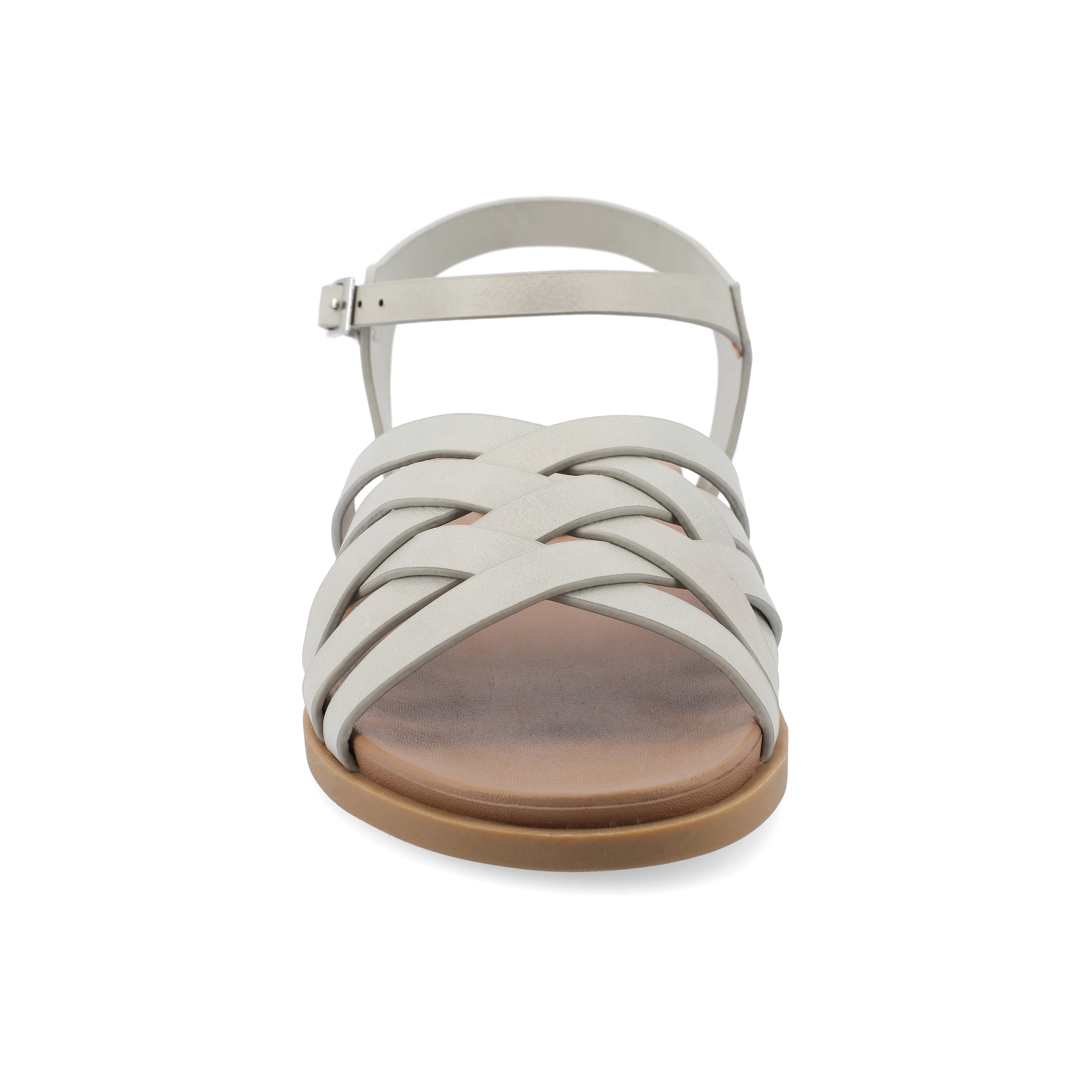 Journee Womens Kimmie Ankle Strap Flat Sandals