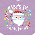 thumbnail image 4 of Inktastic Baby's 1st Christmas Santa with Candy Canes Boys or Girls Baby Bib, 4 of 4