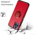 thumbnail image 4 of Designed for Motorola Moto G Pure /G Power 2022 Kickstand Hybrid with 360° Rotate Ring Stand Magnetic Hard PC TPU + Screen Protectror Phone Case Cover [Red], 4 of 11