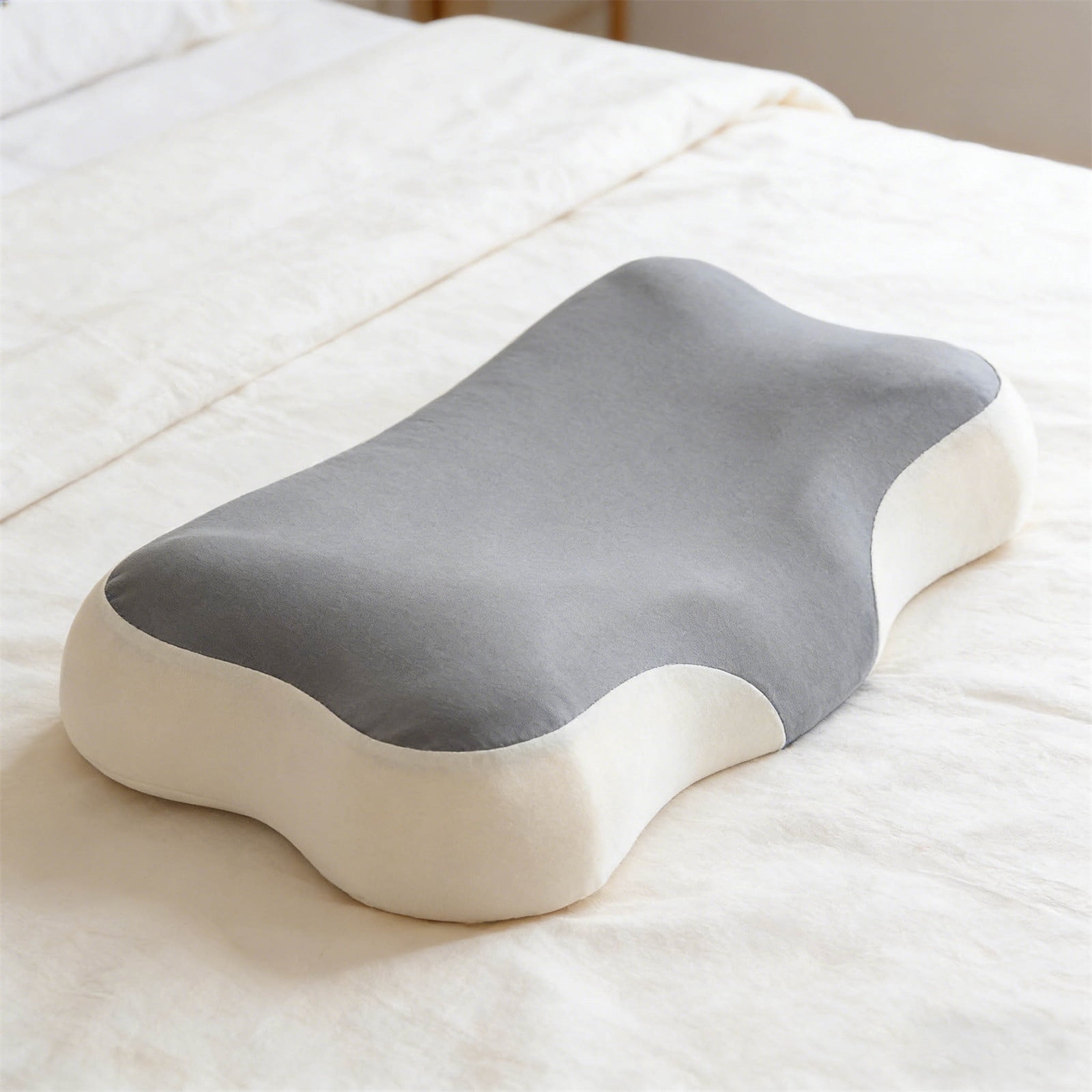 Ergonomic Cloud-Shaped Side Sleeper Pillow With Cervical Support And Pressure-Relief Core, Contoured Neck And Shoulder Relief, Therapeutic Soft Support For Better Posture And Morning Comfort