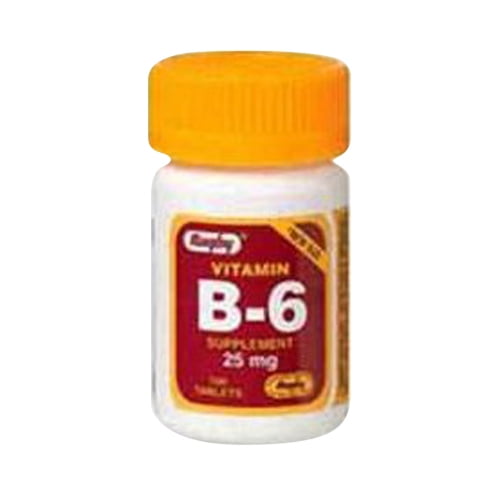 Rugby Vitamin B6 25 Mg Tablets 100 Ea, 2 Pack