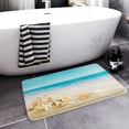 thumbnail image 5 of Bath Mats for Bathroom, Bathroom Mats Rugs No Silp, Blue Beach Washable Cover Floor Rug Carpets Floor Mat Bathroom Decorations 18x30 Inches, 5 of 9