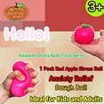 thumbnail image 2 of Pelotas antiestrés de manzana para niños y adultos (paquete de 1) Bolas de masa sensoriales que cambian de color, alivio del estrés, alivio de la ansiedad, relajación, mejora de la concentración, col JAMW Sencillez, 2 of 5