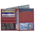 thumbnail image 3 of Red RFID Blocking Genuine Leather Travel Passport Wallet Holder, 3 of 11