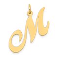 thumbnail image 1 of Diamond2Deal 14K Pendentif Initiale Lettre m en Or Jaune pour Femmes, 1 of 5