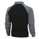 thumbnail image 5 of pstuiky camisas de manga larga para hombre, Blusa informal de manga larga con cuello alto y cremallera cálida de polar de color liso para hombre camisetas de hombre l, 5 of 9