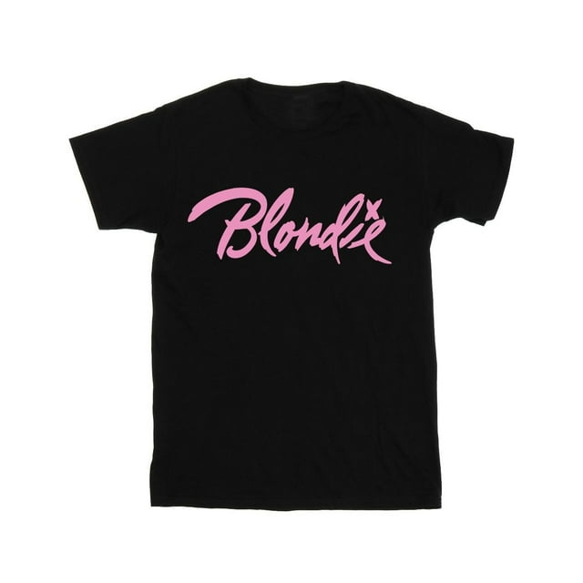 Blondie T-Shirt Boyfriend en Coton à Logo Classique pour Femmes