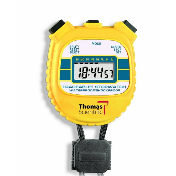 Thomas 1042 Chronomètre Antichoc et Imperméable à l'Eau avec Affichage LCD, Précision de 0,01 pour Cent, 2-3/8 Po