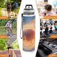 thumbnail image 7 of Basketball with Snow and Fire 32oz Water Bottles with Straw Tritan Leakproof Sports Bottle BPA Free Clear for Fitness Gym Swimming Cycling, 7 of 7
