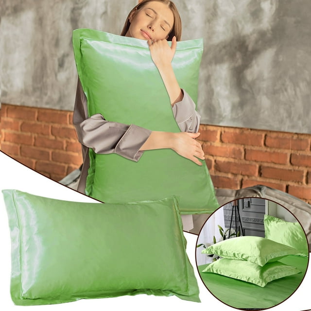 Pillow Case Clearance Solid Color Faux Silk Pillowcase Silk No Zipper Envelope Pillow Pillow Cover, Home Textile Pillow Case