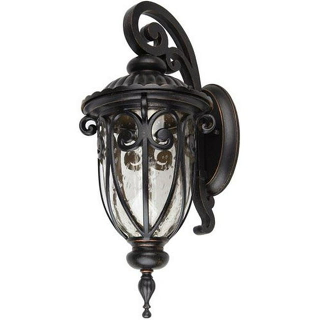 Living District LDOD2500 Lanterne Murale Extérieure à LED 7.5 Po. Omega 11W 700 Lumens avec Verre Transparent, Bronze Résistant aux Intempéries