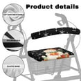 thumbnail image 5 of Jiueut Christmas Snowman Medical Rollator Walker Seat & Back Cat Covers for Women 2 Piece Universal Rollator Walker Seat and Backrest Covers Driving Aid Cover for Seniors, 5 of 7