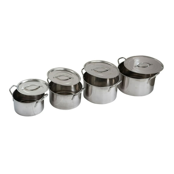 8 Piece Stainless Steel Stock Pot Set