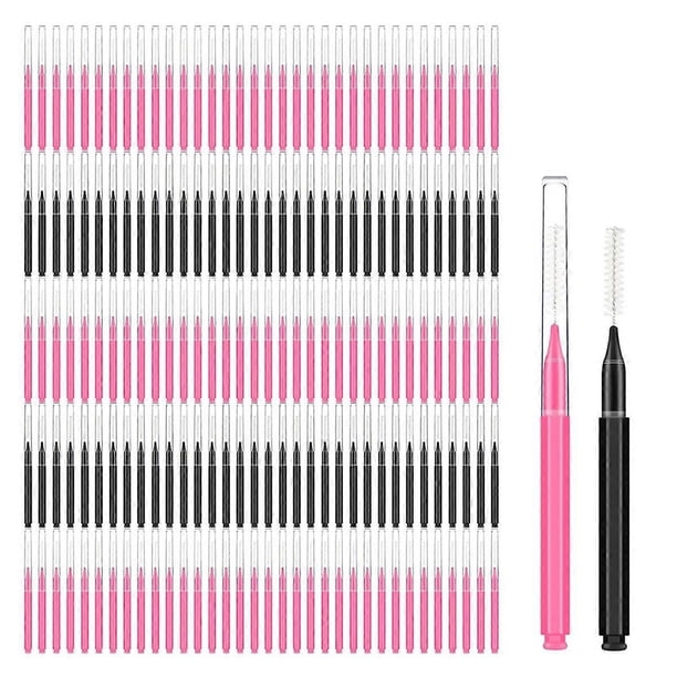 150 Pieces Mini Eyebrow Brush with Cap Brow Lamination Brush Eyebrow Spoolie Brush Comb Eyebrow Lash