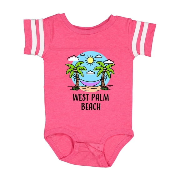 Inktastic Summer Vacation in West Palm Beach Boys or Girls Baby Bodysuit