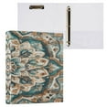 thumbnail image 3 of WOBOGO Greenish Brown Boho Pattern File Folders Extra Large Capacity to Hold 200 Sheets of Documents Hard Shell Ring Binder for School Home Office, 3 of 10