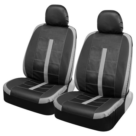Straight-Line Synth Leather Performance Seat Covers for Car Truck Van SUV Auto - Leatherette Protector,