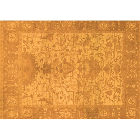 Ahgly Company Indoor Rectangle Oriental Orange Traditional Area Rugs, 8' x 12'