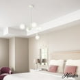 thumbnail image 3 of Hunter - Hepburn 1-light Matte White, Small Flush Mount Light, Dimmable, Modern Style, Globe Shaped, for Bedrooms, Dining, Living Rooms - 19021, 3 of 8