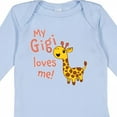 thumbnail image 4 of Inktastic My Gigi Loves Me- Cute Giraffe Boys or Girls Long Sleeve Baby Bodysuit, 4 of 5