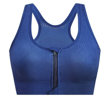 

Women‘s Shockproof Anti-sagging Racerback Gathered Sports Bra Seamless Net Zipper Yoga Fitness Bra Women‘s Lingerie & Underwear