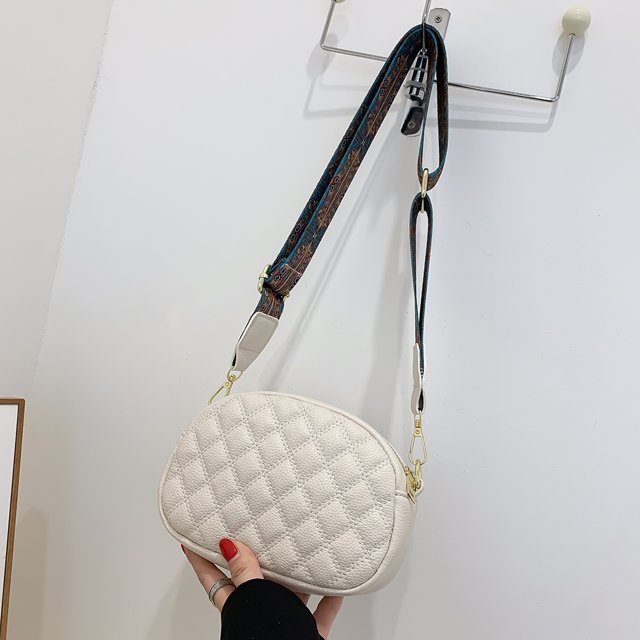 Bolsa Bolsos de mensajero de cuero de PU de moda Bolsos de hombro de mujer a cuadros de color sólido (Beige) Tmvgtek Para estrenar