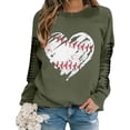 thumbnail image 4 of Game Day Sweatshirt for Women Baseball Graphic Crewneck Pullover Cozy Long Sleeve Top for Casual Gameday Outfits Baseball Season, 4 of 4