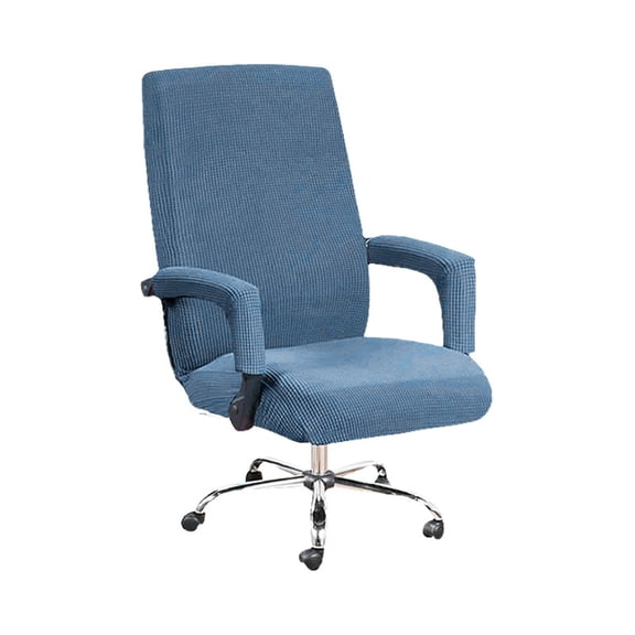 Stretch Office Chair Cover with Armrest Covers, Elastic Desk Chair Slipcover for Computer Rotating Boss Chair, Protective & Decorative Fabric, Machine Washable Dining Chair Slipcovers