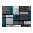 thumbnail image 2 of Flash Furniture Raven Rectangular Contemporary Grey, Turquoise Area Rug, 5' x 7', 2 of 7