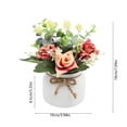 thumbnail image 3 of MMJ Artificial Rose Bonsai Potted Mini Plant Desktop Table Home Office Decor 7.09x3.94x3.94in, 3 of 6