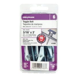 Hillman 3/16 in. D X 6 in. L Round Steel Toggle Bolt 50 pk Hillman 3/16 in. D X 6 in. L Round Steel Toggle Bolt 50 pk