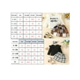 thumbnail image 5 of Liacowi 3Pcs Toddler Girls Fall Outfits 6M 9M 12M 18M 24M 3T Infant Baby Clothes Set Long Sleeve Letters Print Sweatshirt Tops + Plaid Skirt + Headband Set 0-3 Years, 5 of 9