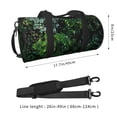 thumbnail image 4 of Xecao Lush Foliage Green Plant print Round Travel Duffel Bag is a foldable gym bag with an inner pocket, perfect for travel sports, 4 of 8