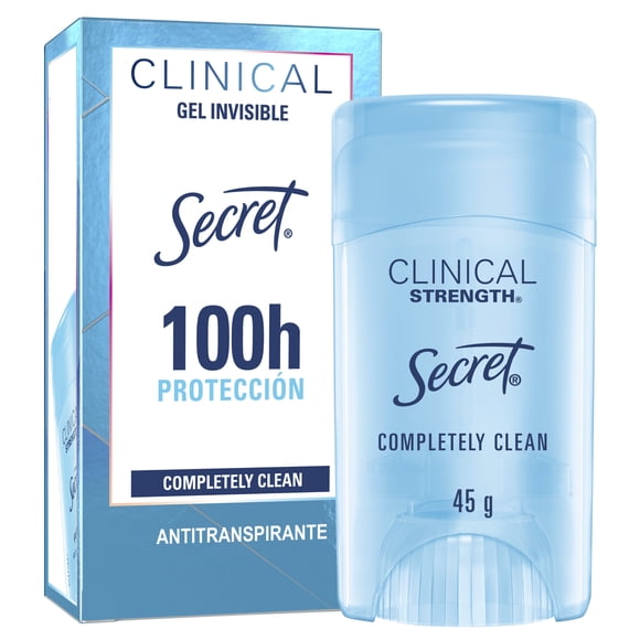 Desodorante Mujer Clinical Secret Gel Invisible, Completely Clean, 45 gr