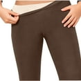 thumbnail image 5 of Tdoqot Girls Leggings Fleece Lined- High Waist Warm Casual Stretch Flare Winter Dance Pants Brown Size 4, 5 of 9
