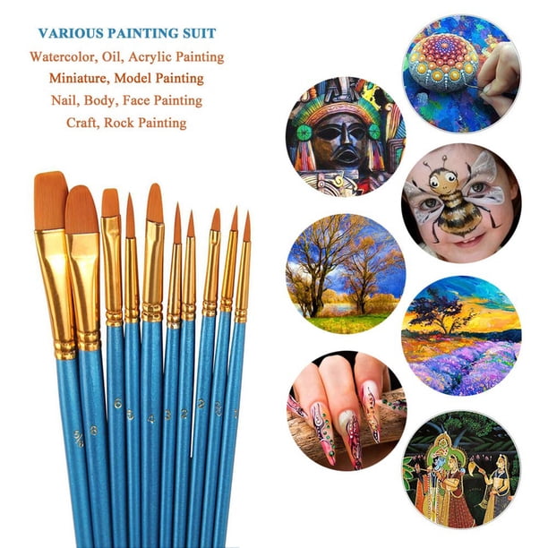 Pinceaux Peinture,Pinceaux de Peinture 5 Pièces Pinceau éventail Paint Brush Artistes Brosses En Nylon pour Peinture Acrylique, Aqua - Beaux-Arts et Loisirs créatifs Pinceaux Peinture,Pinceaux de Peinture 5 Pièces Pinceau éventail Paint Brush Artistes Brosses En Nylon pour Peinture Acrylique, Aqua - Beaux-Arts et Loisirs créatifs