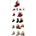 thumbnail image 7 of UngA Cowboy Boots Women Women's Western Embroidered Ankle Boots Cowboy Cowgirl Low Heel Round Toe Short Booties Shoes Red,9.5, 7 of 7