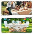 thumbnail image 5 of TSOVTHRID Polyester Table Covers, Fall Elegant Stretchy 6ft Table Cloth Fitted, Washable Elastic Tablecloth for Banquet, Festival, Party Autumn Decor, Pumpkin Hummingbird Sunflower Wood Grain Print, 5 of 7